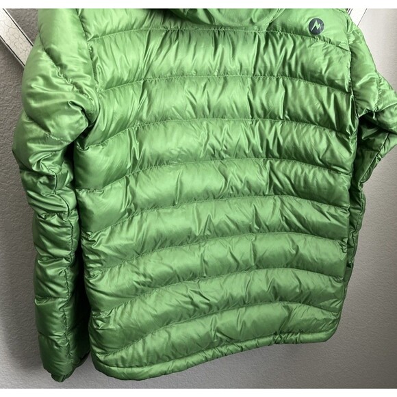 Marmot Ama Dablam Men’s S 800-Fill Down Hooded Puffer Jacket Full Zip - Green - Picture 10 of 10